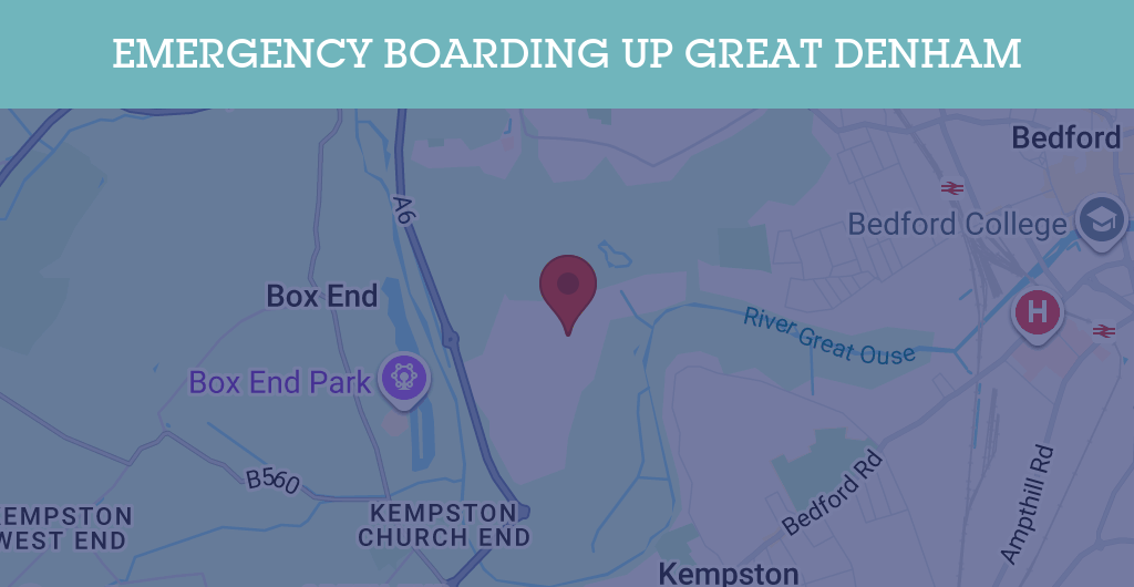 Emergency Boarding Up Services in Great Denham - MK40